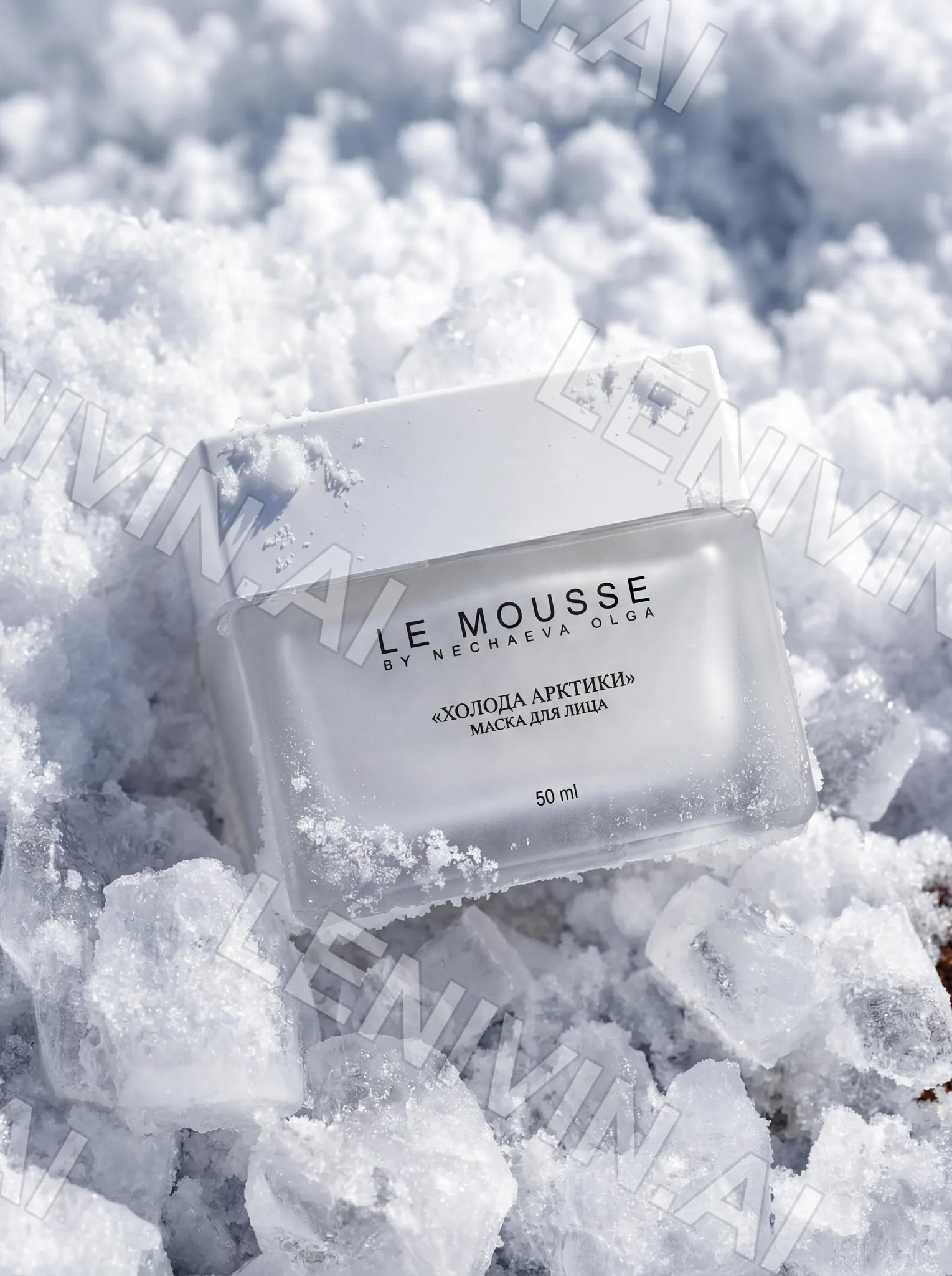 Баночка Le Mousse «Холода Арктики» маска для лица во льду и снегу