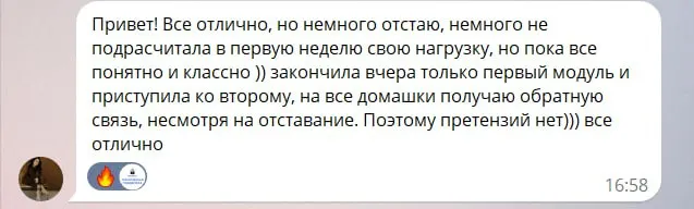 Скриншот отзыва №30: отзыв о кураторах